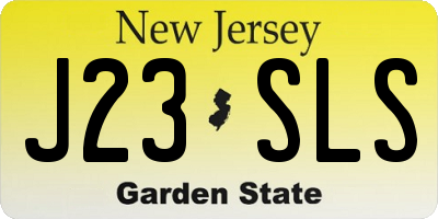 NJ license plate J23SLS