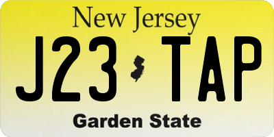 NJ license plate J23TAP