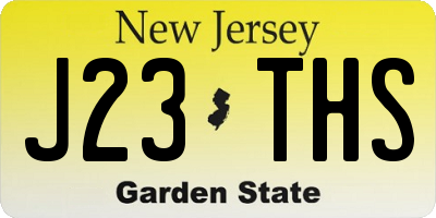 NJ license plate J23THS