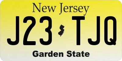NJ license plate J23TJQ