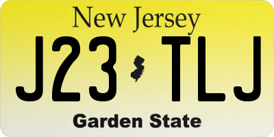NJ license plate J23TLJ