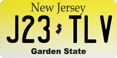 NJ license plate J23TLV