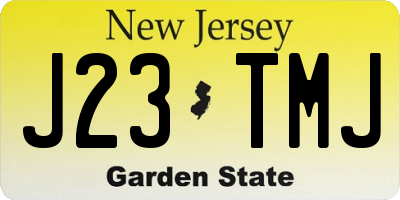 NJ license plate J23TMJ