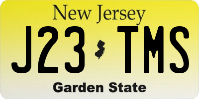 NJ license plate J23TMS