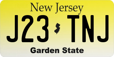 NJ license plate J23TNJ