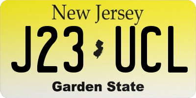 NJ license plate J23UCL