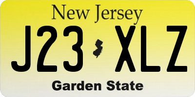 NJ license plate J23XLZ