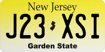NJ license plate J23XSI