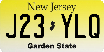 NJ license plate J23YLQ