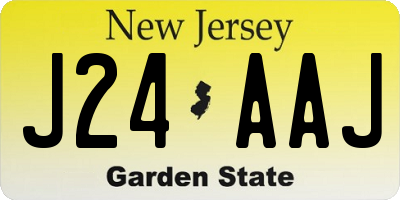 NJ license plate J24AAJ