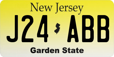 NJ license plate J24ABB