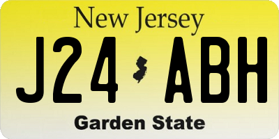 NJ license plate J24ABH