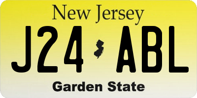 NJ license plate J24ABL