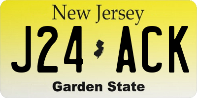 NJ license plate J24ACK