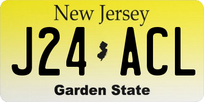 NJ license plate J24ACL