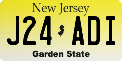 NJ license plate J24ADI