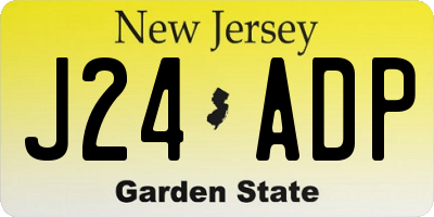 NJ license plate J24ADP