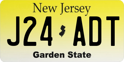 NJ license plate J24ADT
