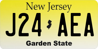 NJ license plate J24AEA