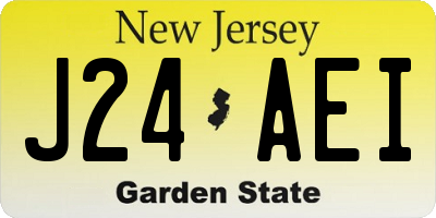 NJ license plate J24AEI