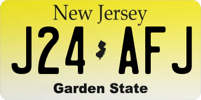 NJ license plate J24AFJ