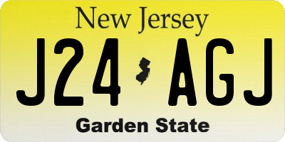 NJ license plate J24AGJ