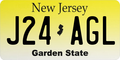 NJ license plate J24AGL