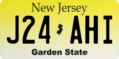 NJ license plate J24AHI