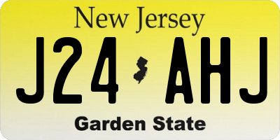NJ license plate J24AHJ