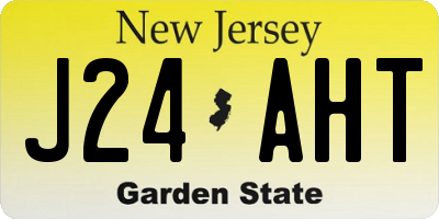NJ license plate J24AHT
