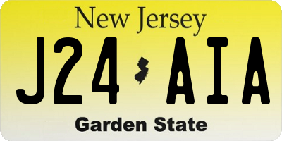 NJ license plate J24AIA