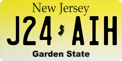 NJ license plate J24AIH