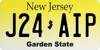 NJ license plate J24AIP