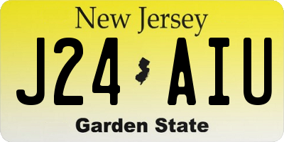 NJ license plate J24AIU