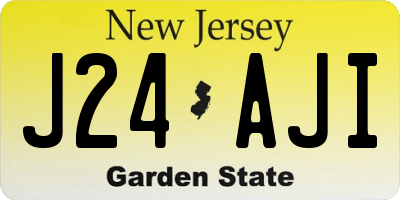 NJ license plate J24AJI