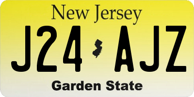 NJ license plate J24AJZ