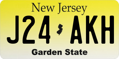 NJ license plate J24AKH