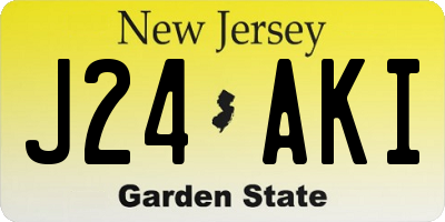 NJ license plate J24AKI