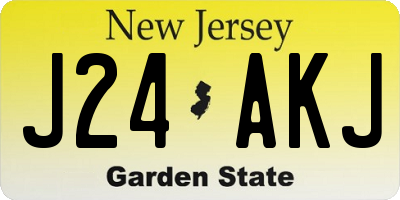 NJ license plate J24AKJ