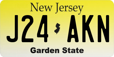 NJ license plate J24AKN