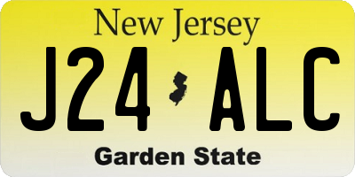 NJ license plate J24ALC