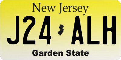 NJ license plate J24ALH