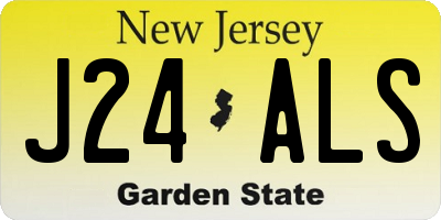 NJ license plate J24ALS