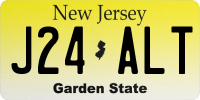 NJ license plate J24ALT