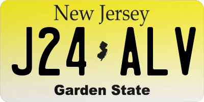 NJ license plate J24ALV