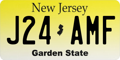 NJ license plate J24AMF
