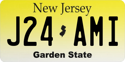 NJ license plate J24AMI