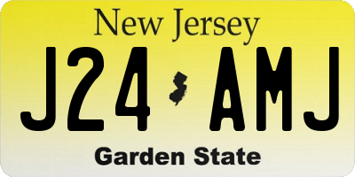 NJ license plate J24AMJ