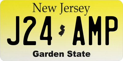 NJ license plate J24AMP