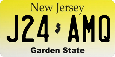 NJ license plate J24AMQ